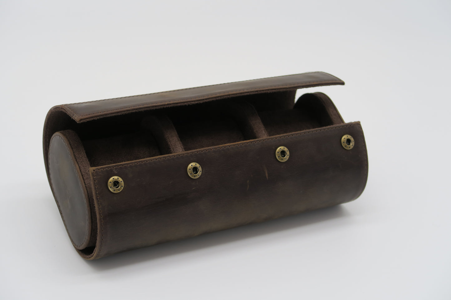 FULL-GRAIN COWHIDE | 3-slot Leather Watch Case - Perennis