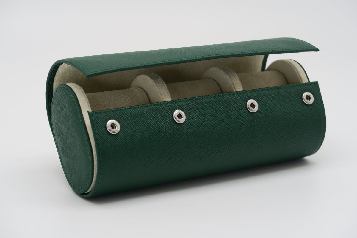 SAFFIANO | 3-slot Leather Watch Case - Perennis