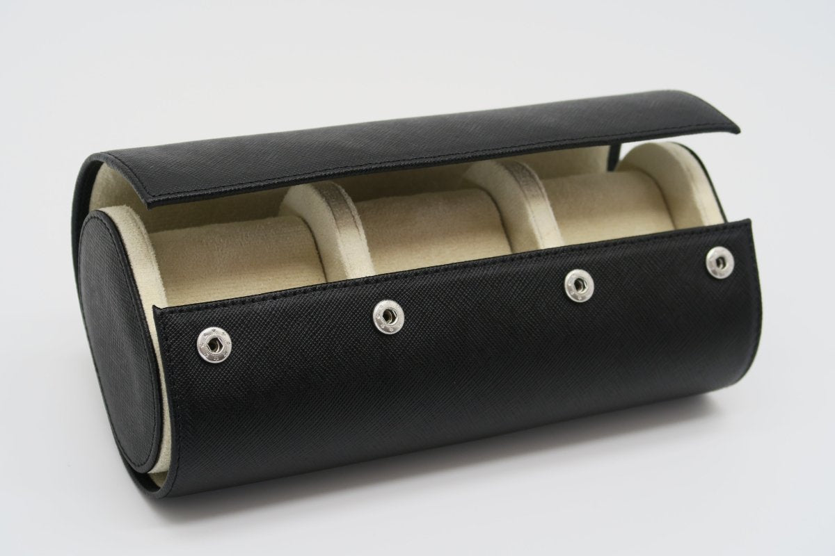 SAFFIANO | 3-slot Leather Watch Case - Perennis