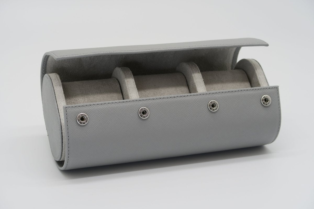 SAFFIANO | 3-slot Leather Watch Case - Perennis